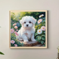 Preview: Diamond Painting Malteser Welpe